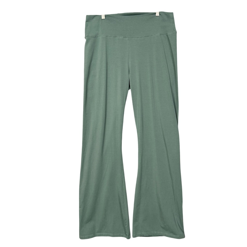 American Tall Lounge Pants Womens 2XL/T Green Flare Cotton Spandex Stretch Yoga